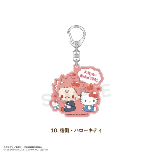 『呪術廻戦 ×サンリオキャラクターズ』ラメアクリルキーホルダー 10.宿儺・ハローキティ